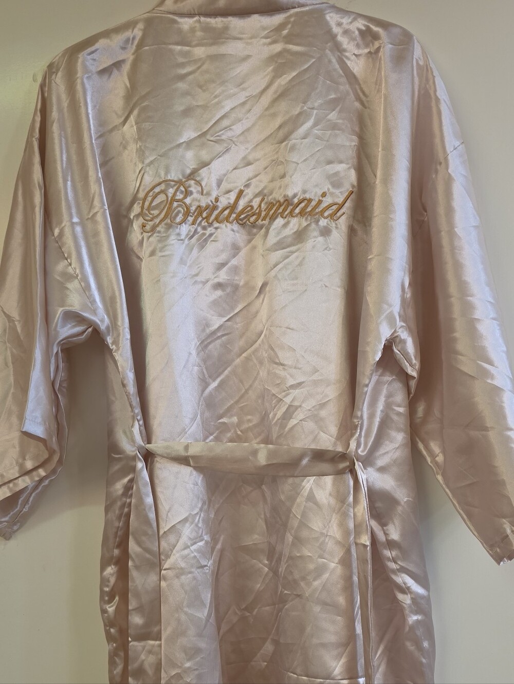 Bridesmaid Satin Robe in Blush Pink